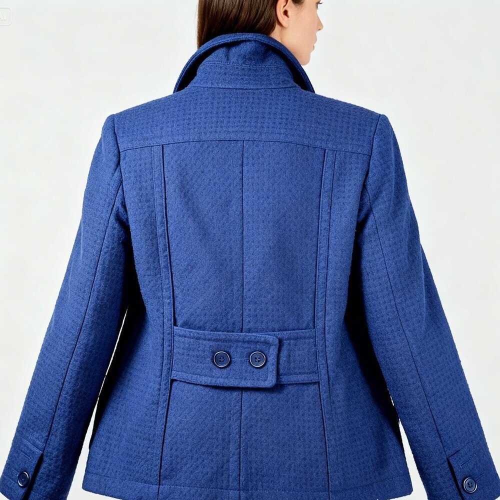 Forever 21 Brand Blue Peacoat Women's Size Small - Picture 3 of 8